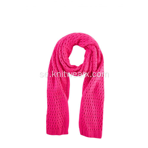 Girl's Sticked Pointelle Warm Scarf